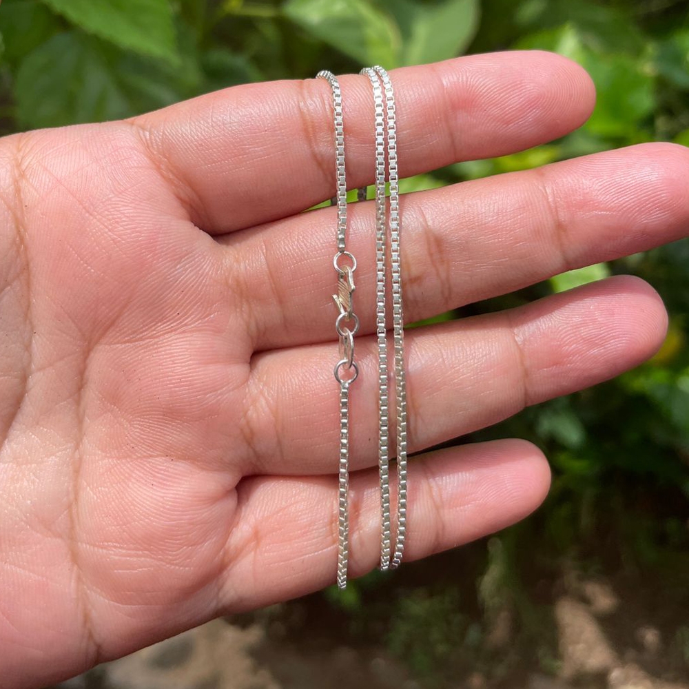 kalung neklace perak silver bali 925 model kotak italy