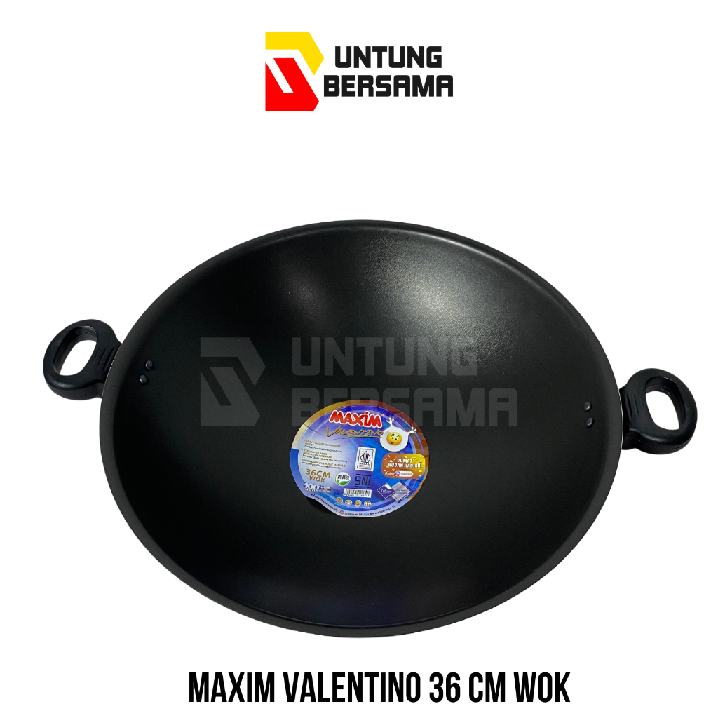 WAJAN KUPING MAXIMVALENTINO 36 CM WOK / PANCI WAJAN GORENG TEFLON ANTI LENGKET