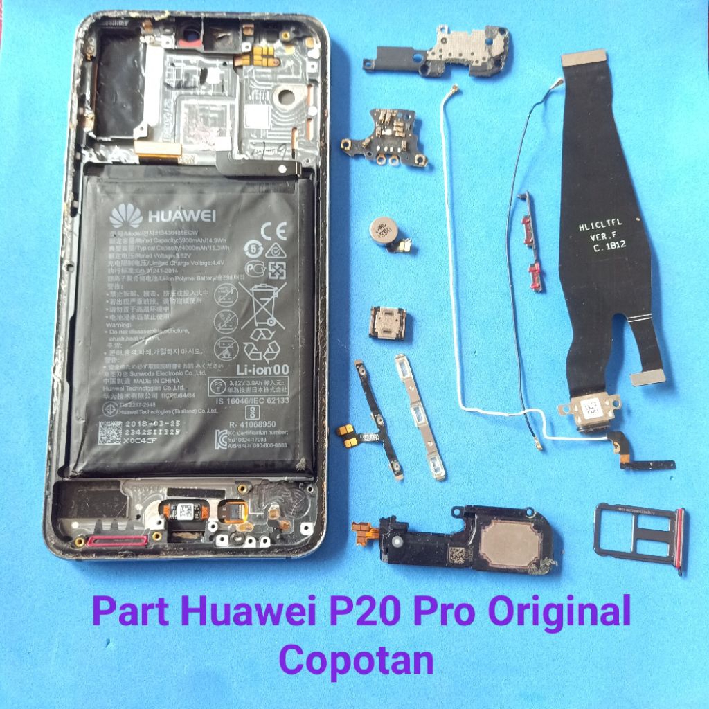 Sparepart Huawei P20 Pro Second Original Copotan  buzzer Loudspeaker  Simtray  tombol luar  tutup me