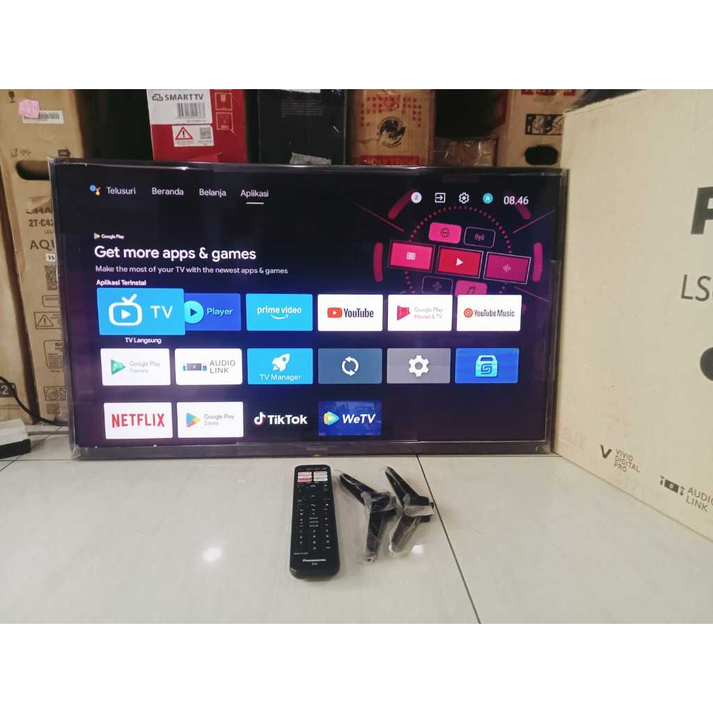 TV LED Panasonic 32 Inch HD Android TV Youtube Wifi Netflix HDMI USB DVBT-T2 Kondisi bekas 6116F