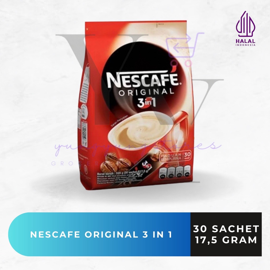 [PACK] Kopi Nescafe Original 3 in 1 30 Sachet 17,5 gram