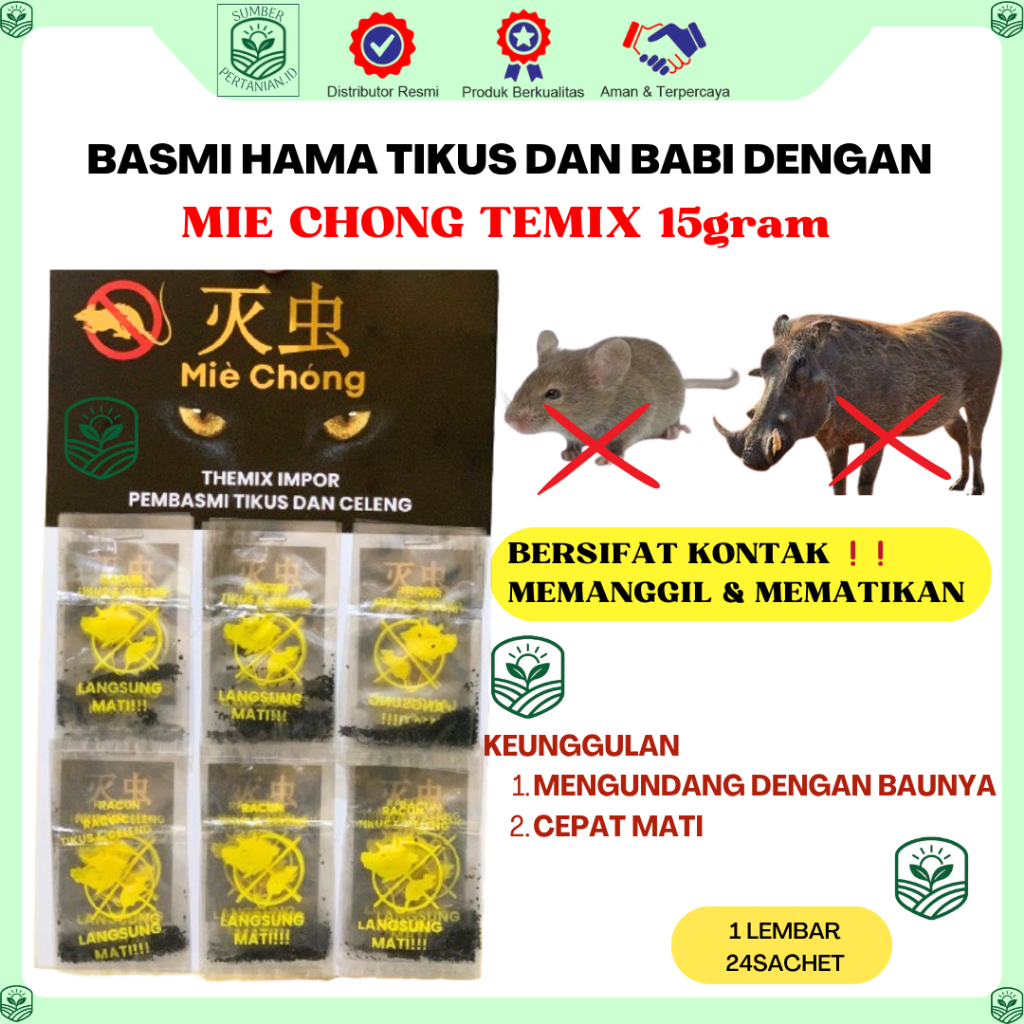 Racun Serbuk TEMIX racun tikus dan babi hutan