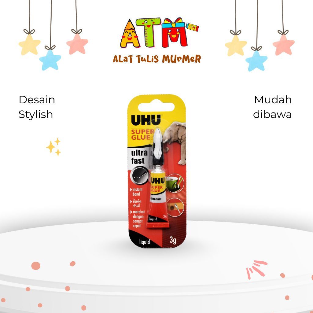 Lem/Perekat/Faber Castell UHU Super Glue Jumbo Card 3 gr 424003