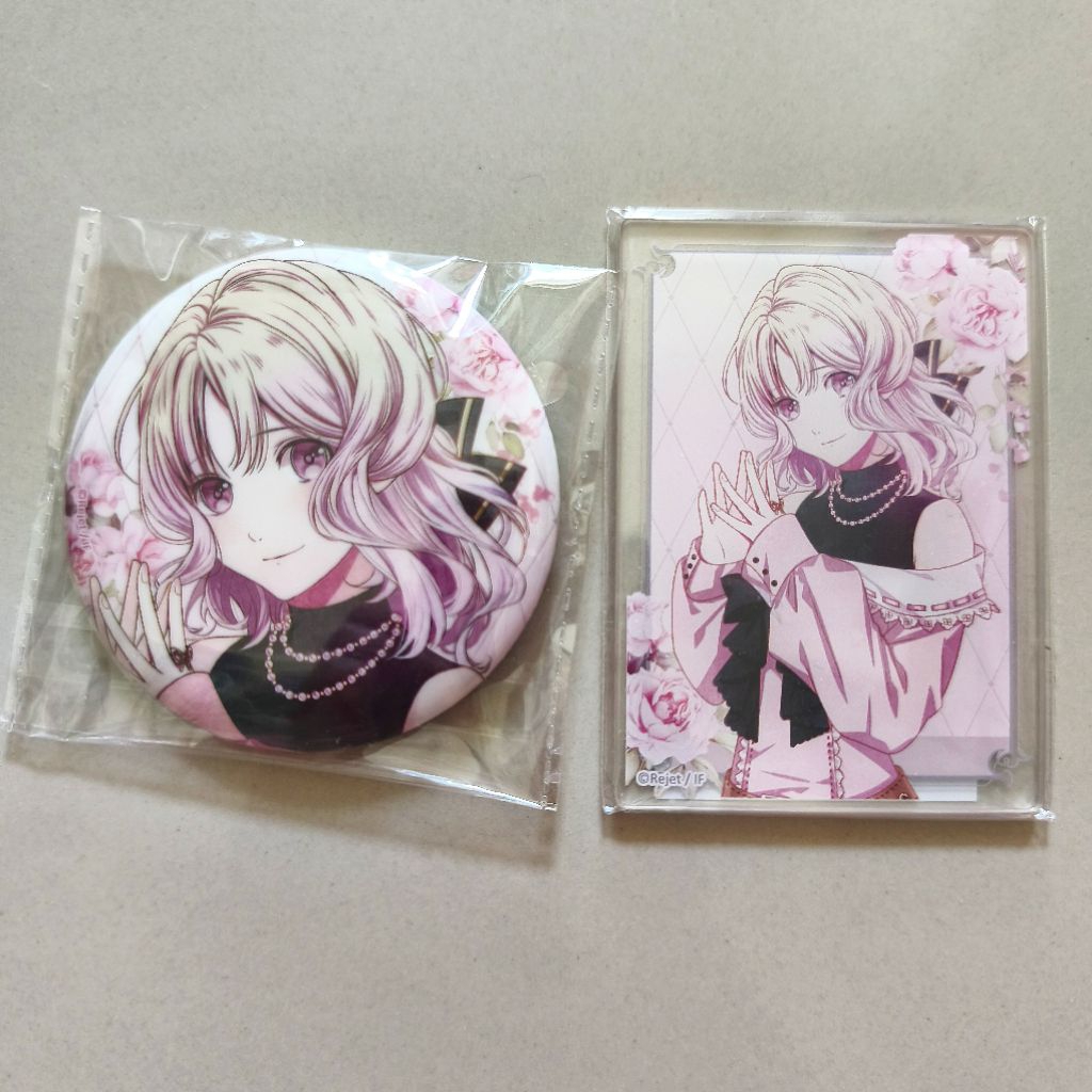 Official Merch Diabolik Lovers Yui Komori Set Badge + Acrylic Card Yui Princess Collection / Pin Kar