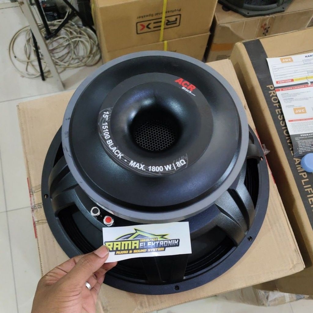 SPIKER ACR BLACK 15100 BLACK SERIES KOMPONEN SPIKER ACR 15 100 VC 4 INCHI SUBWOOFER