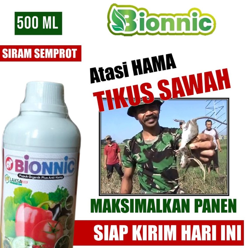 OBAT Pengusir Tikus Anti Tikus Sawah Padi Bionnic 500 ML - Pupuk Organik Pembasmi Tikus Hama Tikus S
