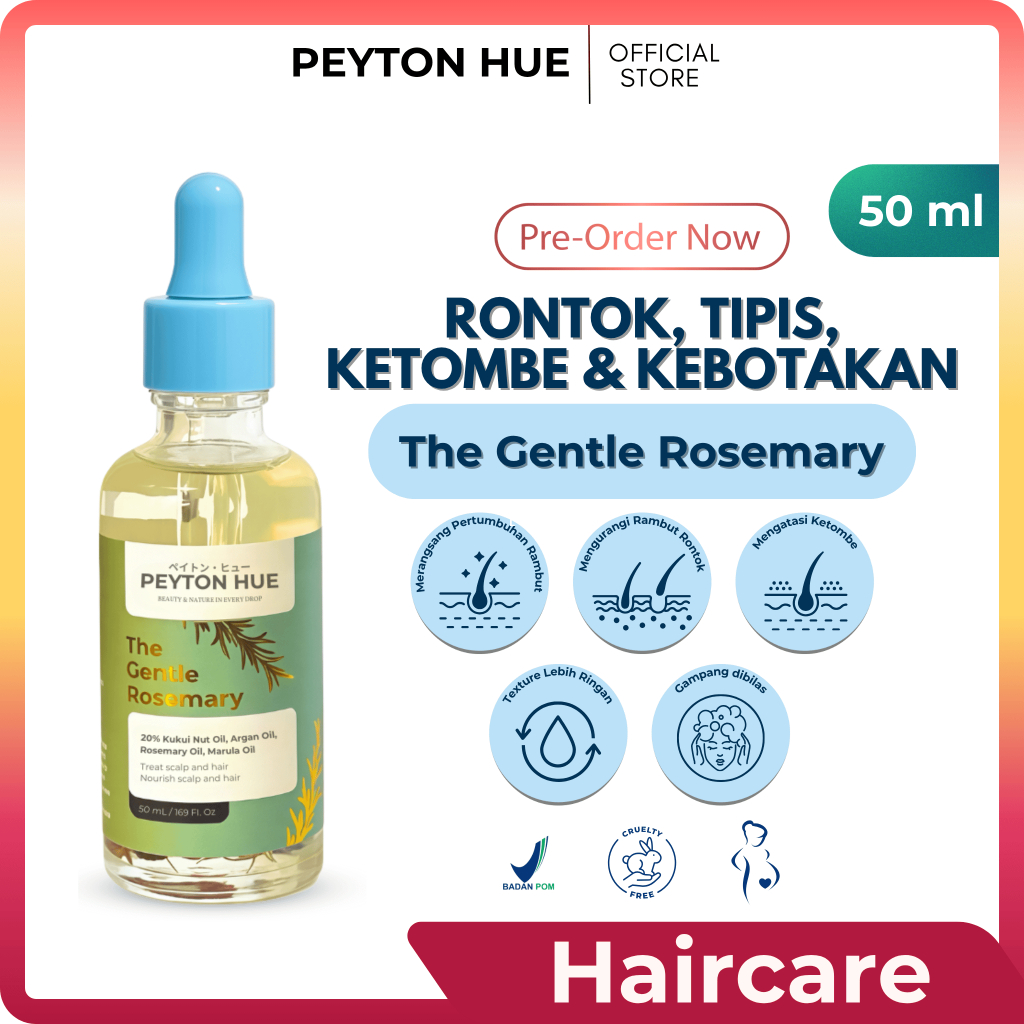 PEYTON HUE - [READY 12.12] The Gentle Rosemary Hair Oil Growth 30ML - Minyak Serum Untuk rambut Ront