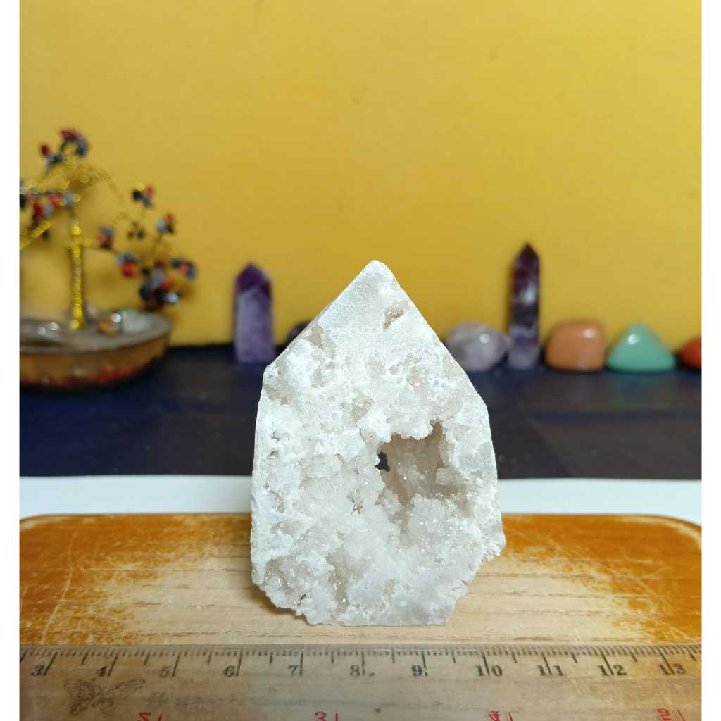 Natural Clear Quartz Agate Geode Point (6)