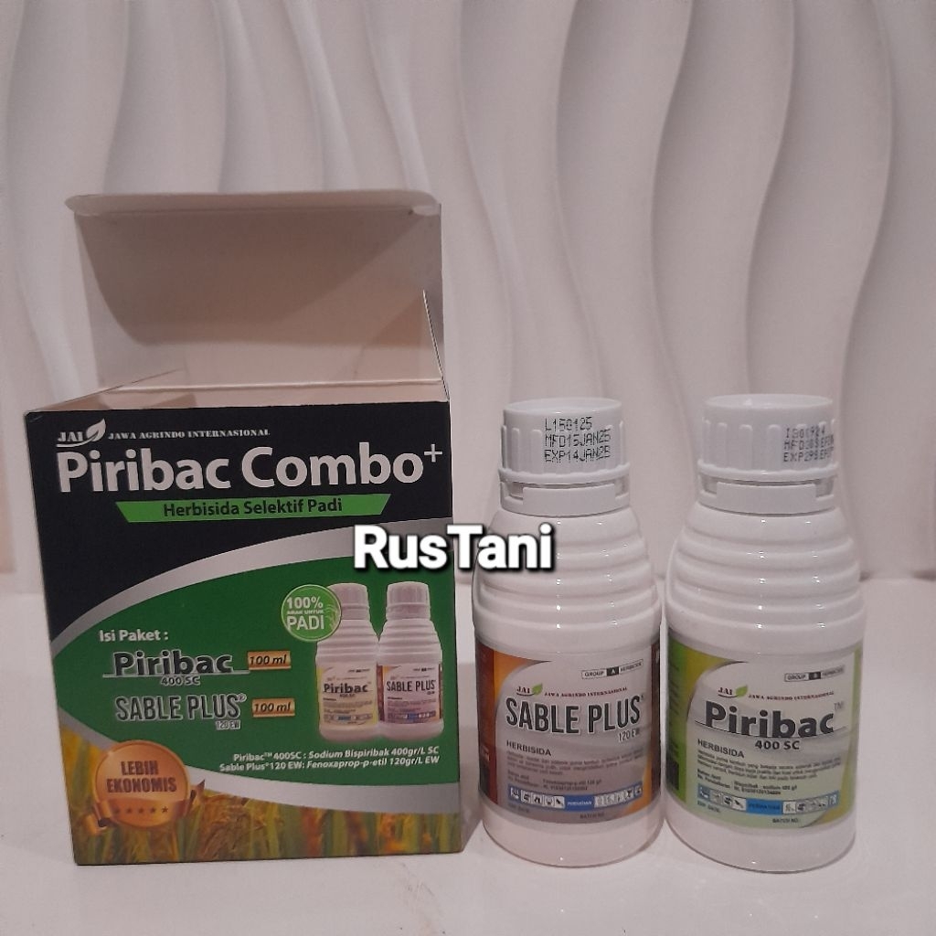 herbisida selektif  sistemik padi Paket Combo PIRIBAC dapet kaos