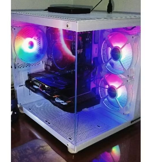 PC Gaming rakitan bekas masih mulus(include monitor), Intel Core I3 12100F, VGA AMD RX6600 8GB GDDR6