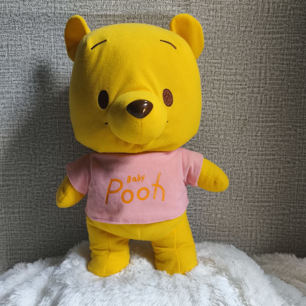 BONEKA WINNIE THE POOH BAJU PINK. BONEKA POOH BESAR. BONEKA POOH DISNEY BABY