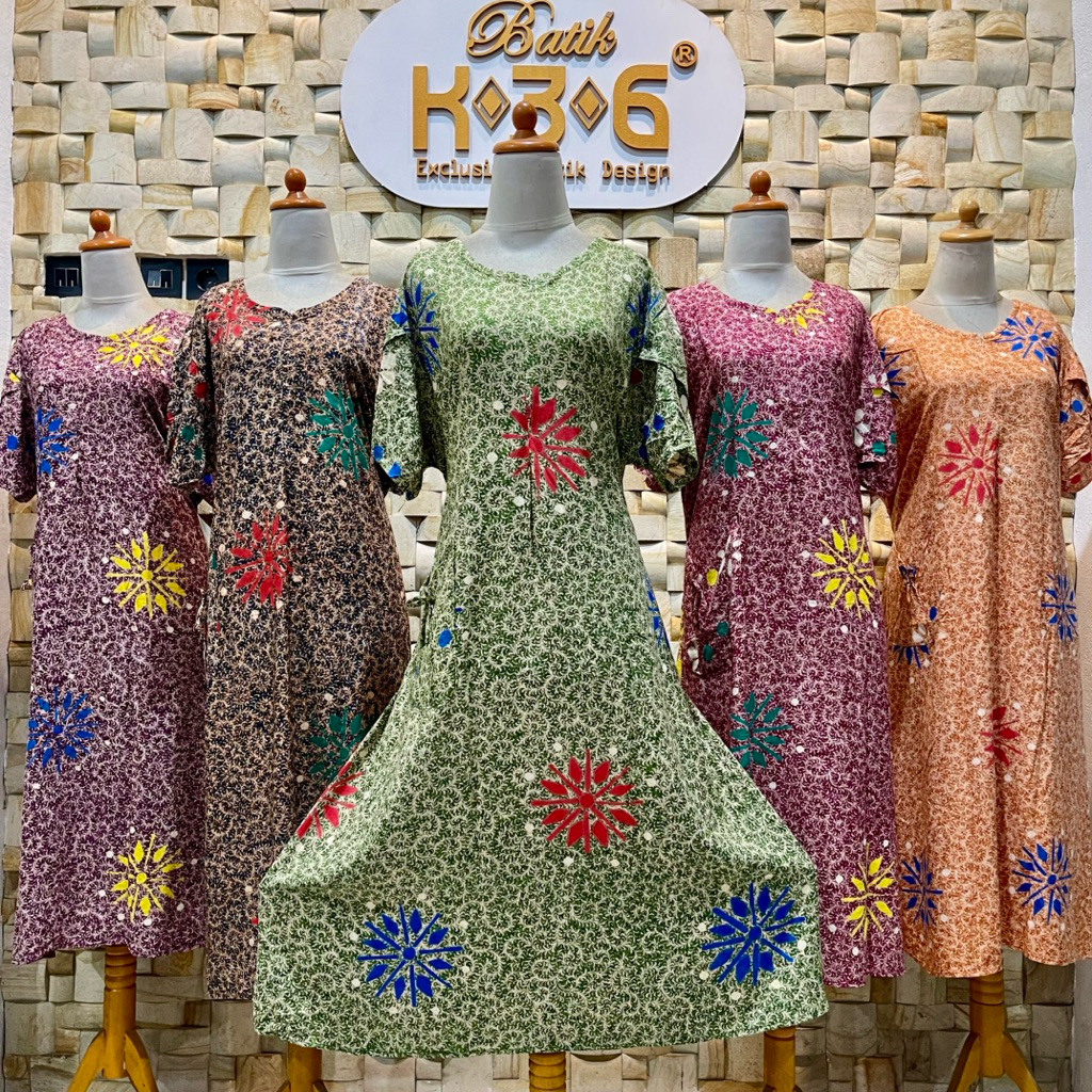 DASTER JUMBO ROSEMALA LD 120 – Batik Cap Pekalongan Adem Busui Friendly | Baju Tidur – BATIK K36