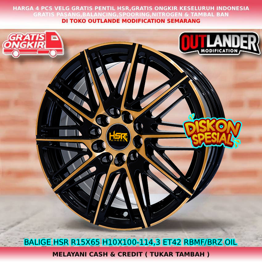Velg Racing Hsr Balige R15 New Veloz Altis Vw Polo Sienta Ertiga Innova Terios Hsr balige R15