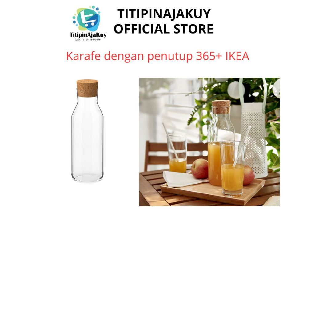 Pitcher karafe Minuman  botol minum 1 liter kaca bening 365+