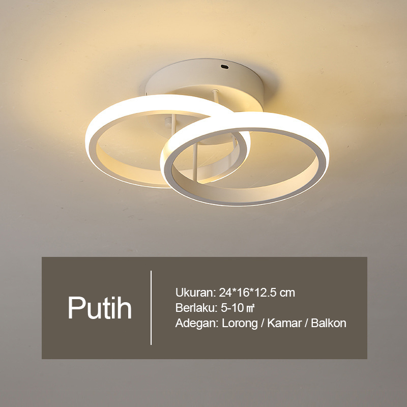 Lampu Plafon 3 Warna LED Ceiling Light Lampu Hias Rumah Ruang Tamu Teras Lorong Kamar Minimalis Temp