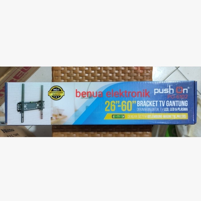 BRACKET TV PUSH ON  LCD, LED & PLASMA 26"-60" -(PO-6102)