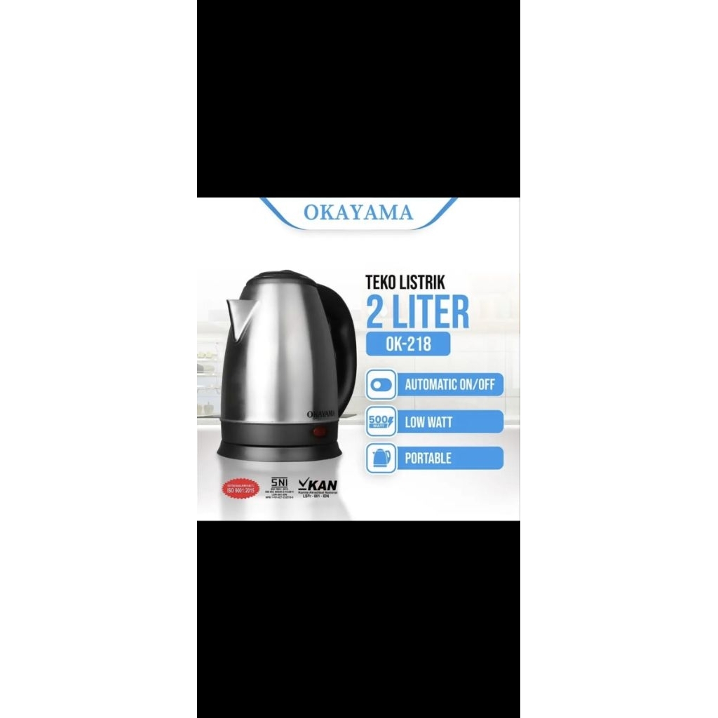 Ceret Listrik 2 Liter / Teko Listrik 2 Liter Otomatis OFF