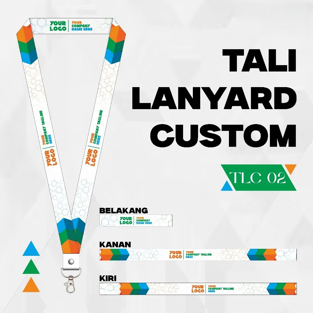 TALI LANYARD CUSTOM - LANYARD NAME TAG FULL COLOUR MURAH - LANYARD ID CARD PREMIUM