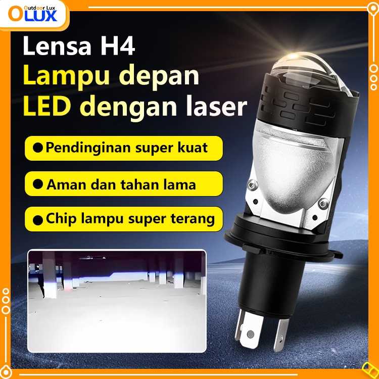OLUX Lampu Utama LED Mini Projector Lens Lensa Motor Mobil Headlight Headlamp Lampu LED Mini Project