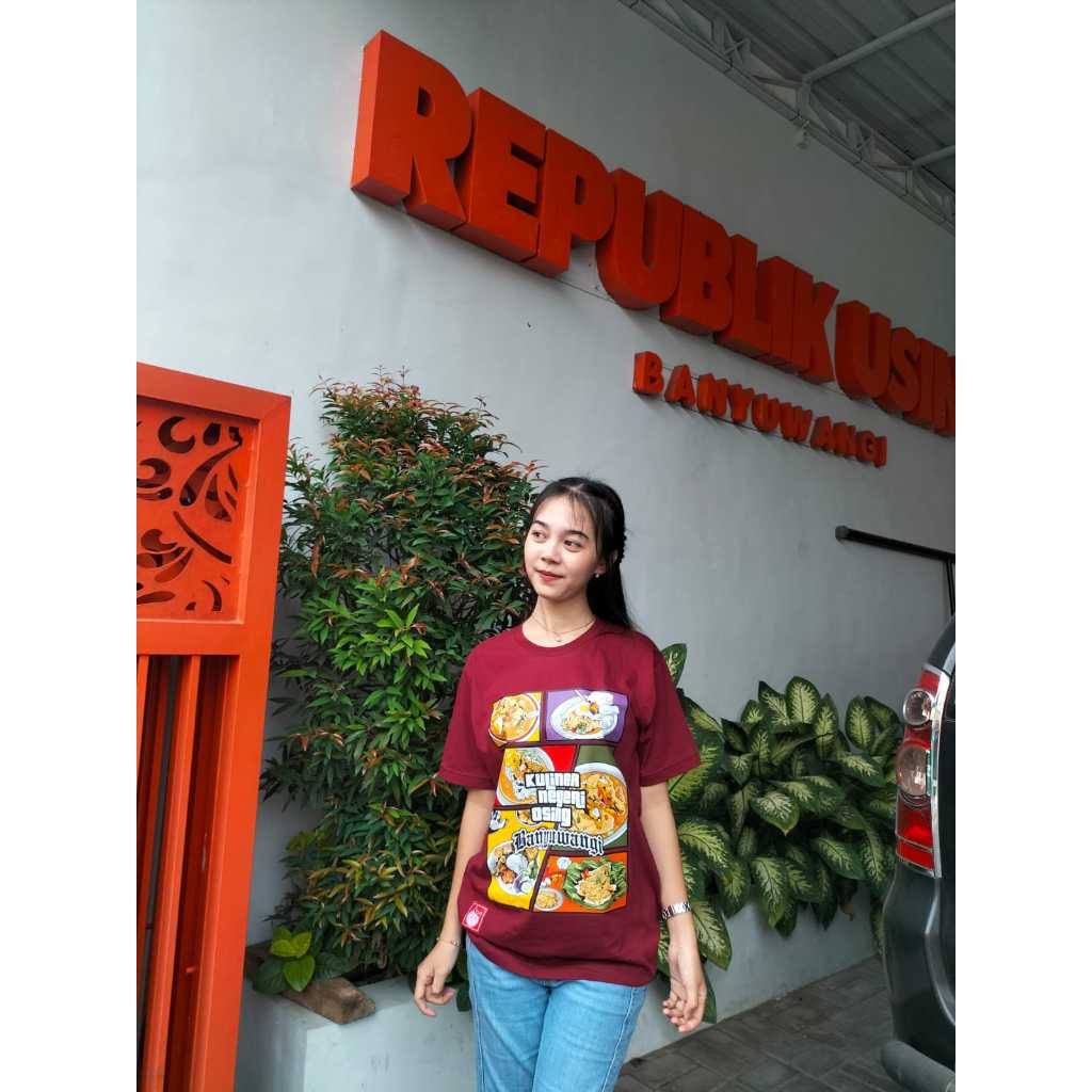 [RU] KULINER NEGERI OSING | T-SHIRT ASLI BANYUWANGI | REPUBLIK USING | KAOS OLEH-OLEH KHAS KOTA BANY