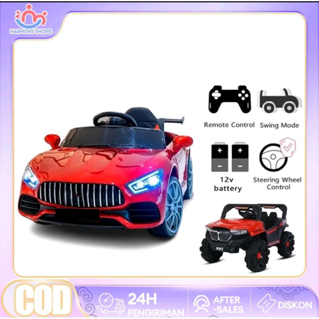 Mobil Aki Anak Sport 2 Kursi – Desain Mewah & Keren