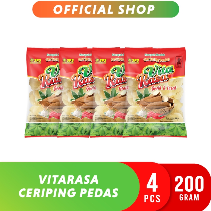 Vitarasa Ceriping Pedas 200 Gr - 4 Pcs