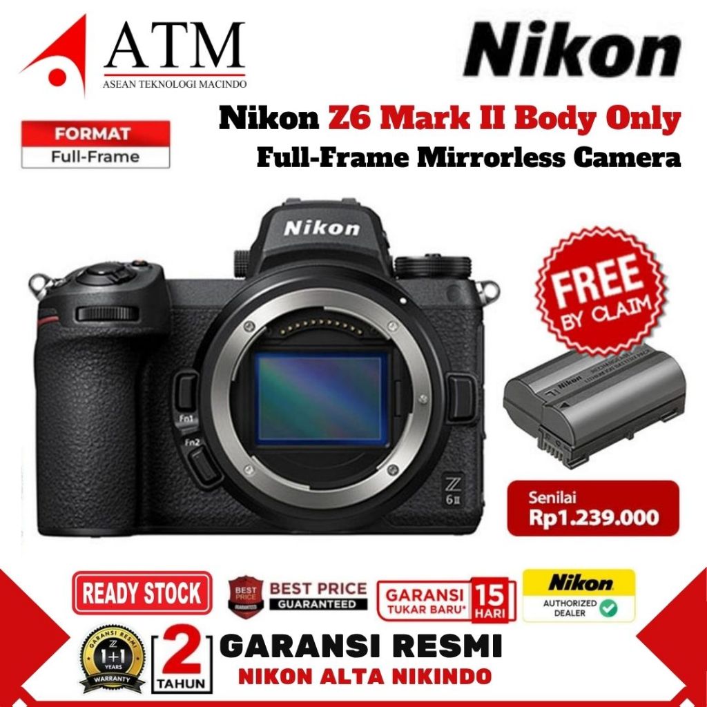 Nikon Z6 II Nikon Z6II Nikon Z6 Mark II Body Only Garansi Resmi