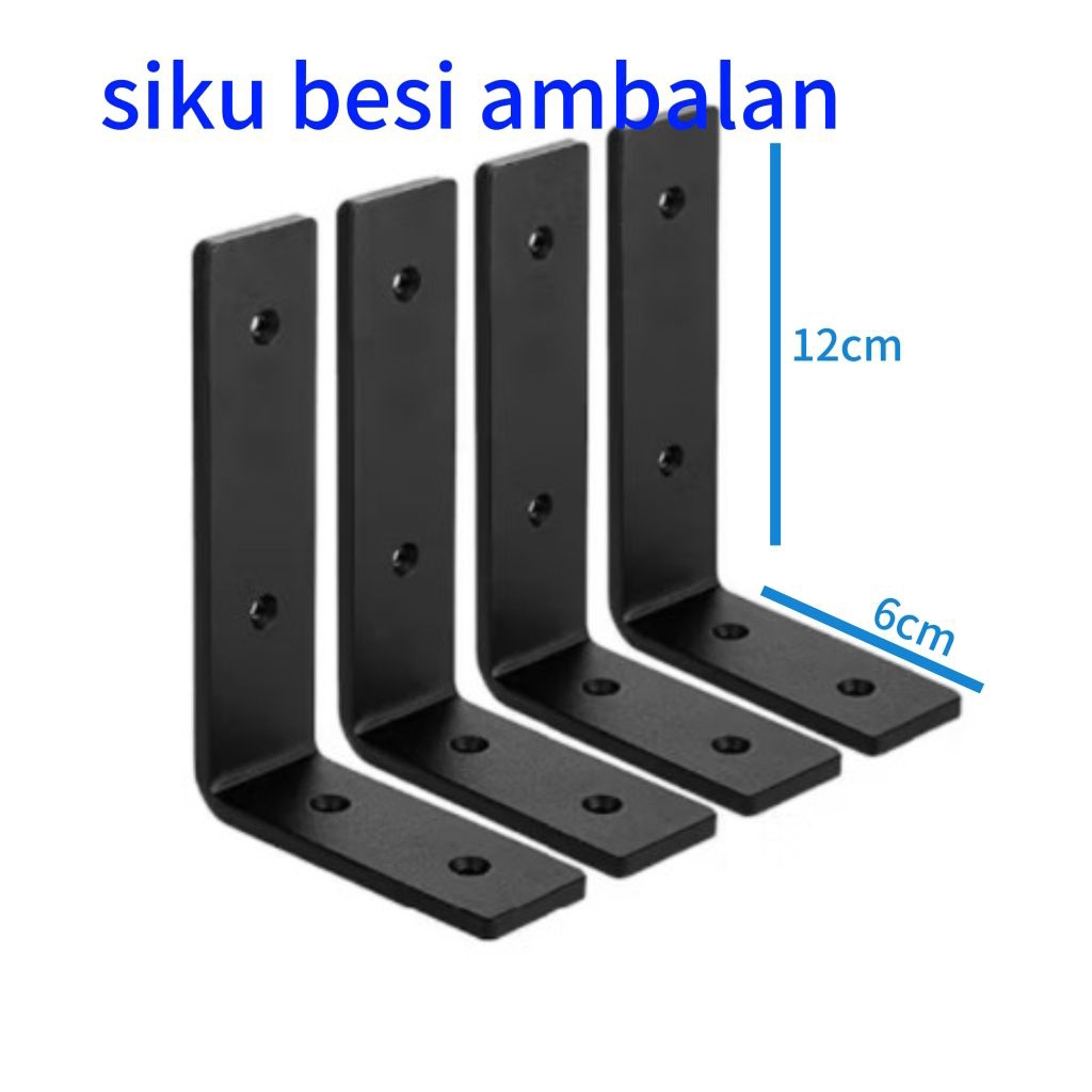plat besi siku rak dinding tebal plat L siku rak ambalan plat besi siku serbaguna tebal 3mm
