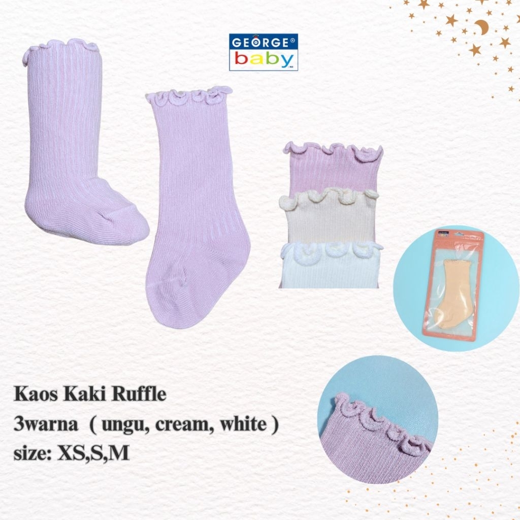 george baby - kaos kaki ruffle rib polos