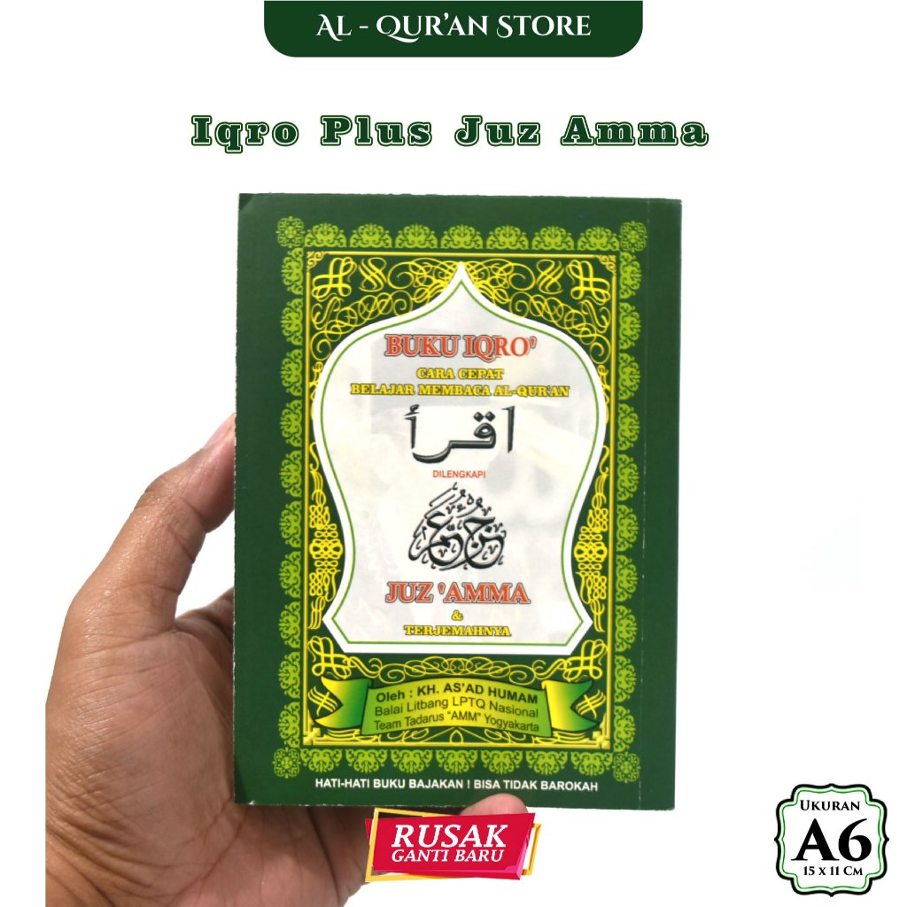 Juz Amma Terjemah Plus Iqro Ukuran Kecil Kertas CD Buku Belajar Mengaji Anak Muslim