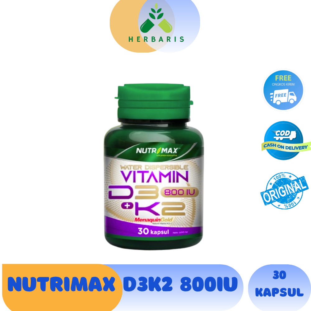 Nutrimax Water Dispersible Vitamin D3 + K2 Suplementasi vitamin D3 dan vitamin K2