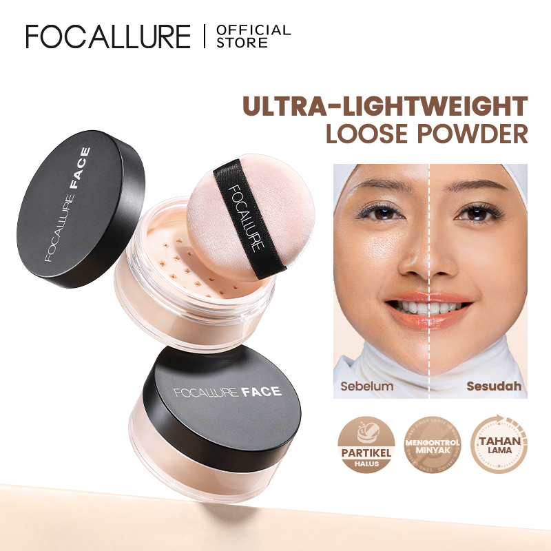 FOCALLURE Super Fine Loose Powder - 3 Colours Bedak Tabur