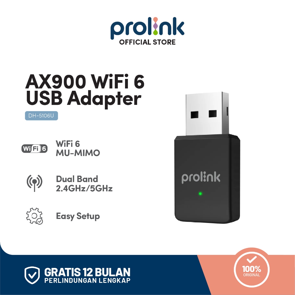 Prolink AX900 | AX1800 USB Wifi 6 Adapter | Wireless Dual-Band Dongle