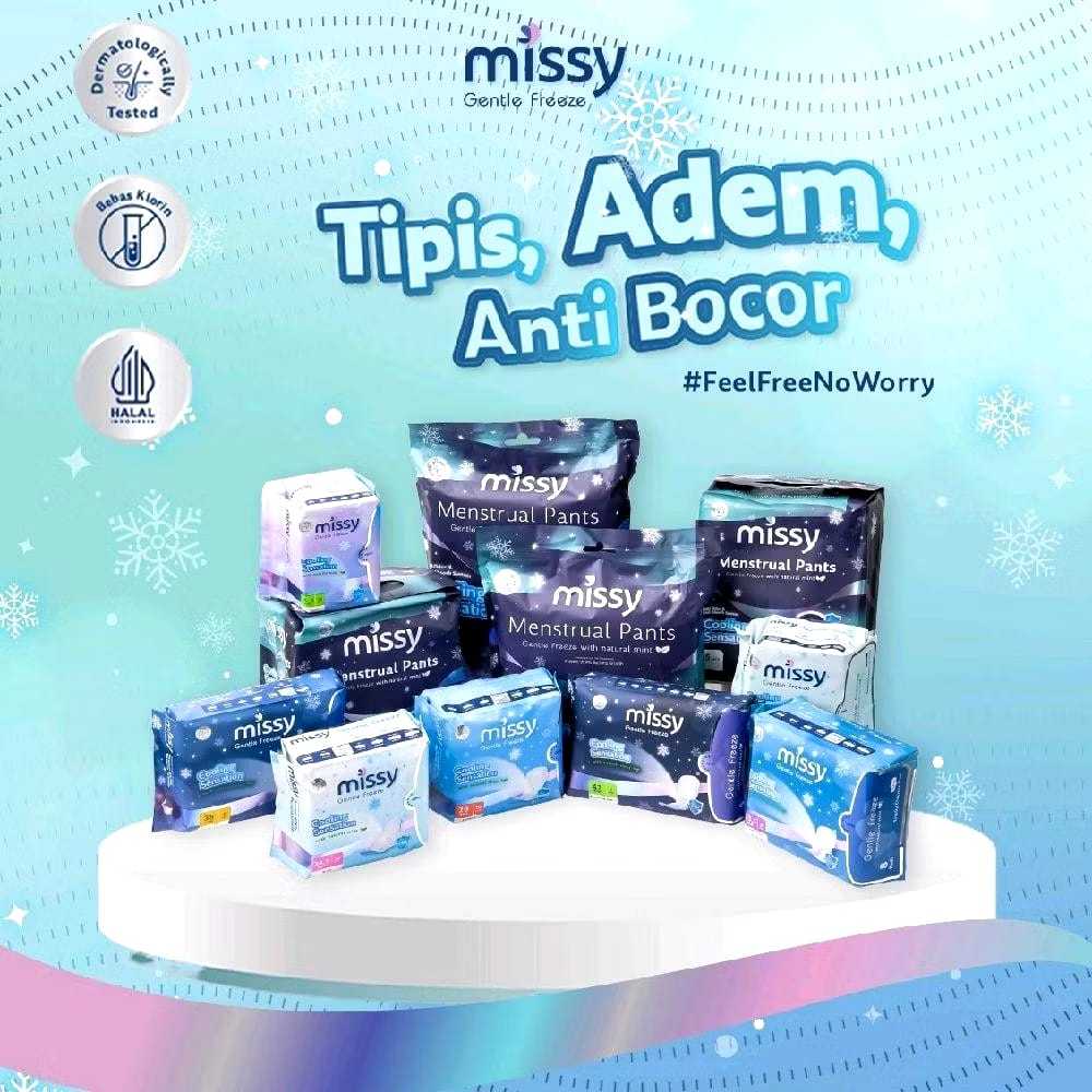 Missy Pembalut & Pantyliner / Pembalut Celana Menstruasi Missy Gentle Freeze Kesehatan Wanita