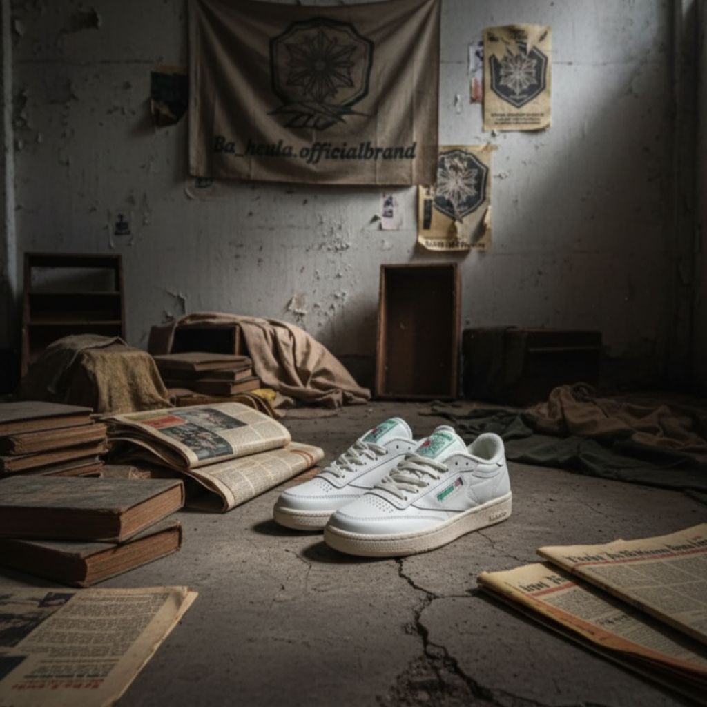 Sepatu Pria Sneaker Reebok Club C 85 Tv Chalk Papper White Green