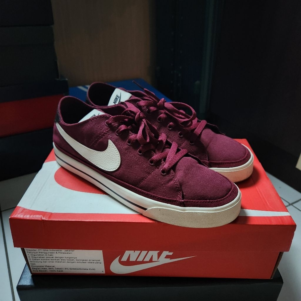 NIKE COURT LEGACY CNVS "DARK BEETROOT" 1X PAKAI