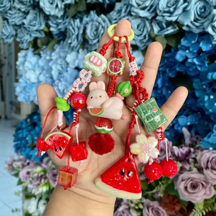 bagcharm figur ori/unoff (momo bunny, zoraa, twingkle) ||gantungan custom || charm tali || bagcharm 