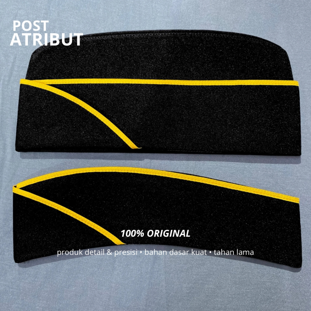 Bivakmut KEMENIMIPAS Gol.3A-3C Hitam Terbaru / Topi Bivakmut KEMENIMIPAS Gol.3A-3C Hitam / Bivakmut 