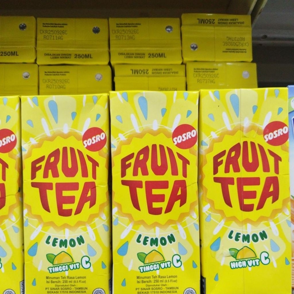 minuman Teh Fruit Tea Rasa Lemon Kemasan 3Pcs