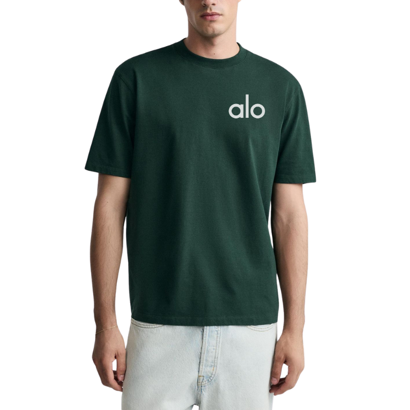 ALO Tshirt Kaos Distro Pria Wanita Hijau Botol