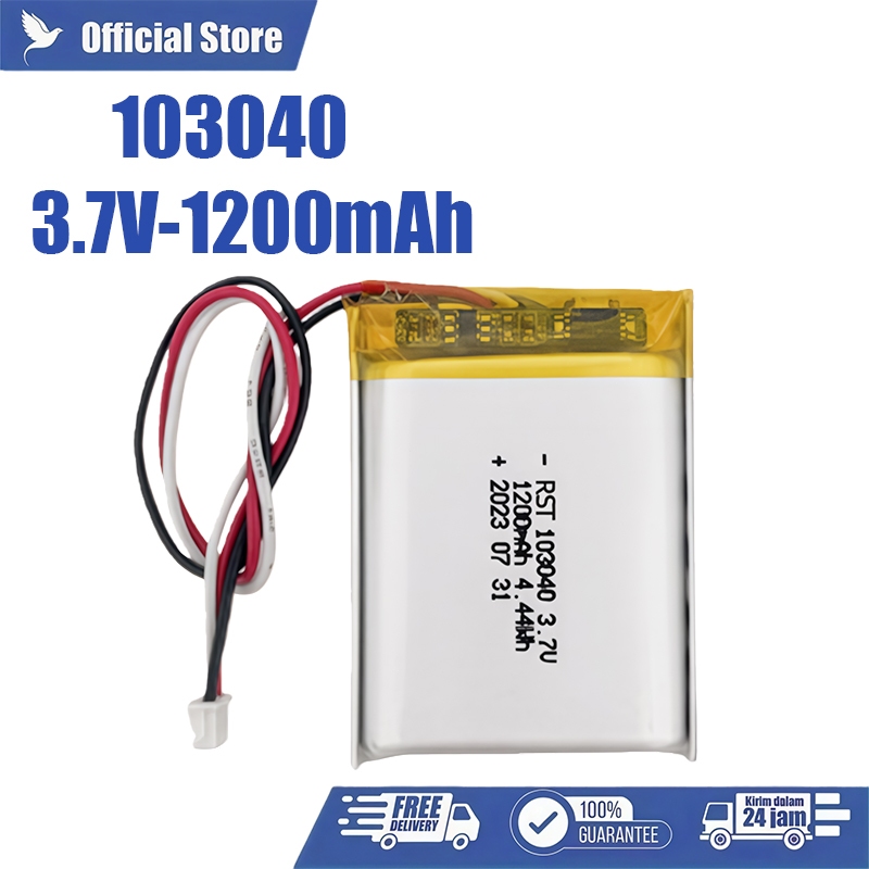 Baterai Lithium Polimer 103040 3.7V 1200mAh - Baterai Cas dengan Proteksi untuk Mp3, Mp4, GPS