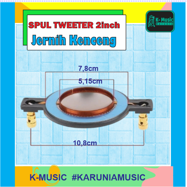 Spull Twiter 51.5mm sparepart Spul Twitter 2 INCH high Voice Coil  Perbaikan Audio Tweeter