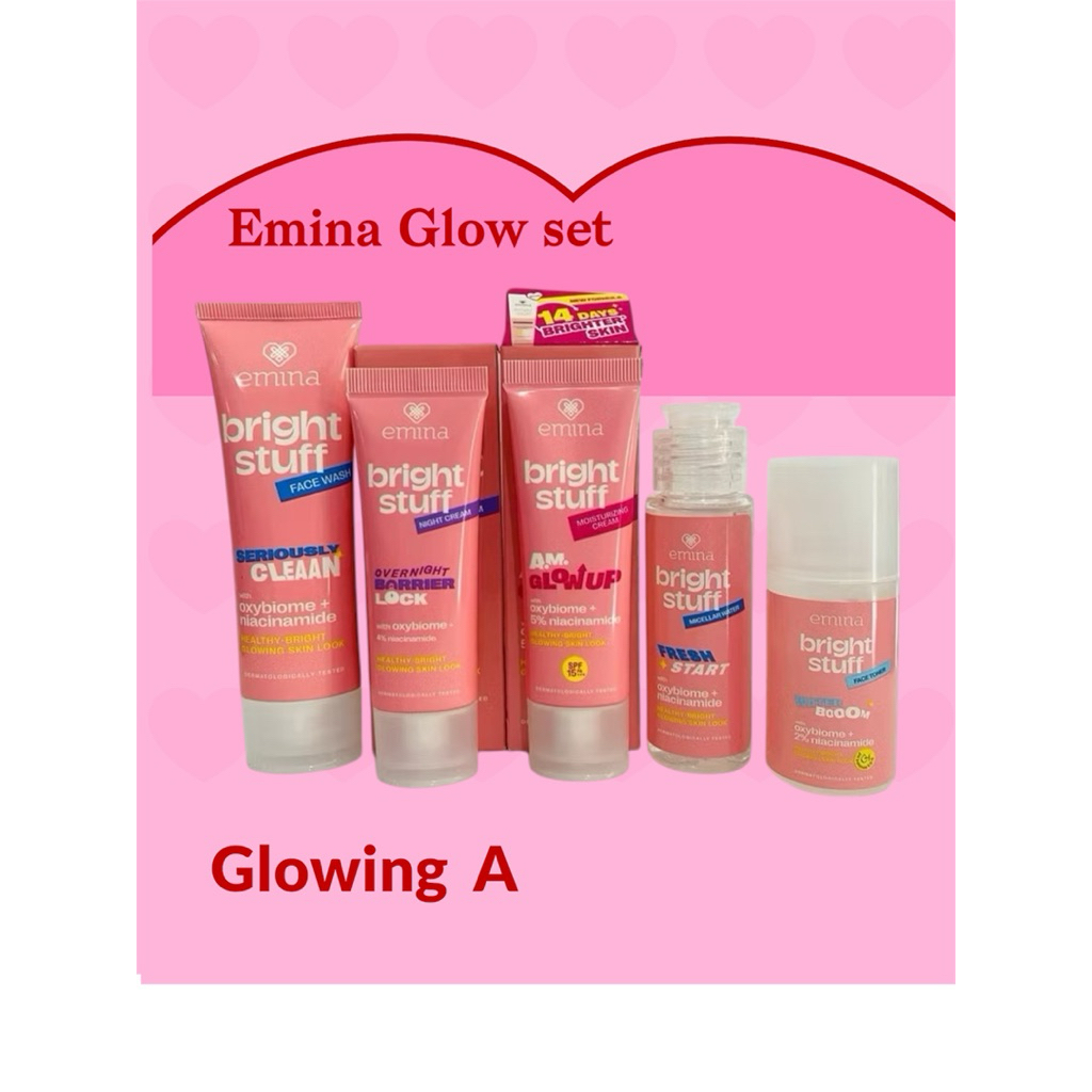 Paket Glowing set Emina Bright Stuff Untuk Kulit Normal Mencerahkan