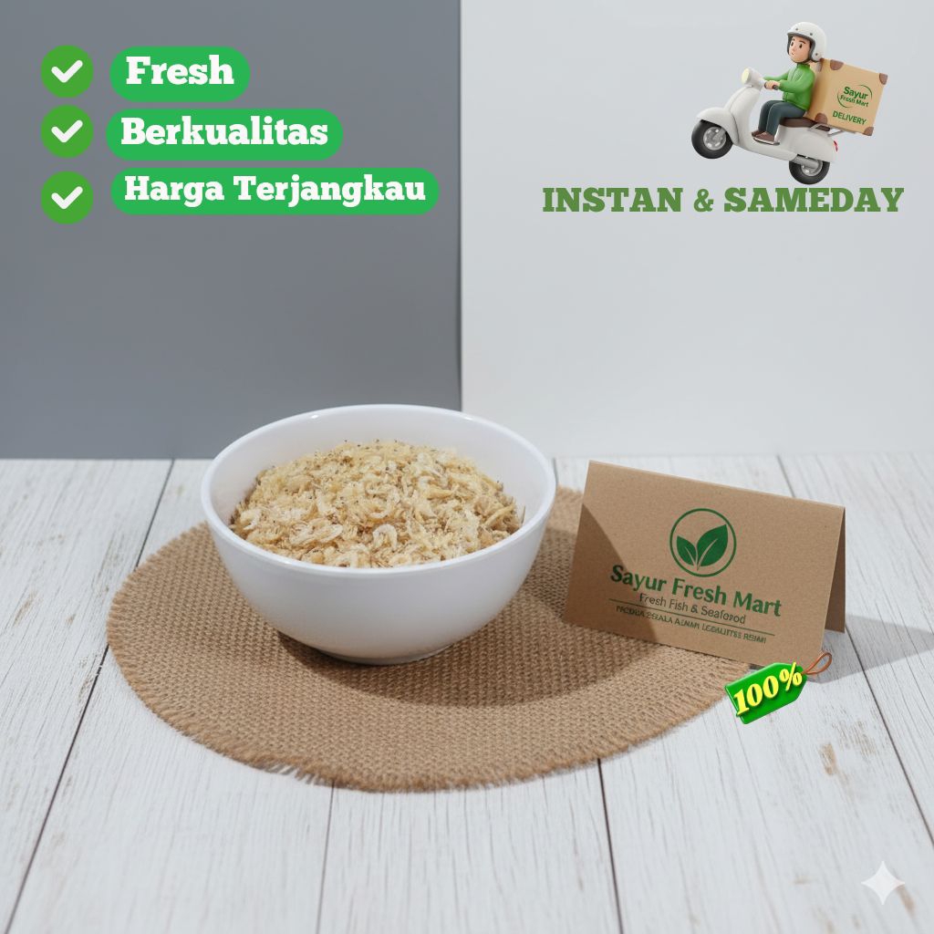 Udang Rebon Medan Kering Tawar Fresh Kualitas Kirim Instan & Sameday