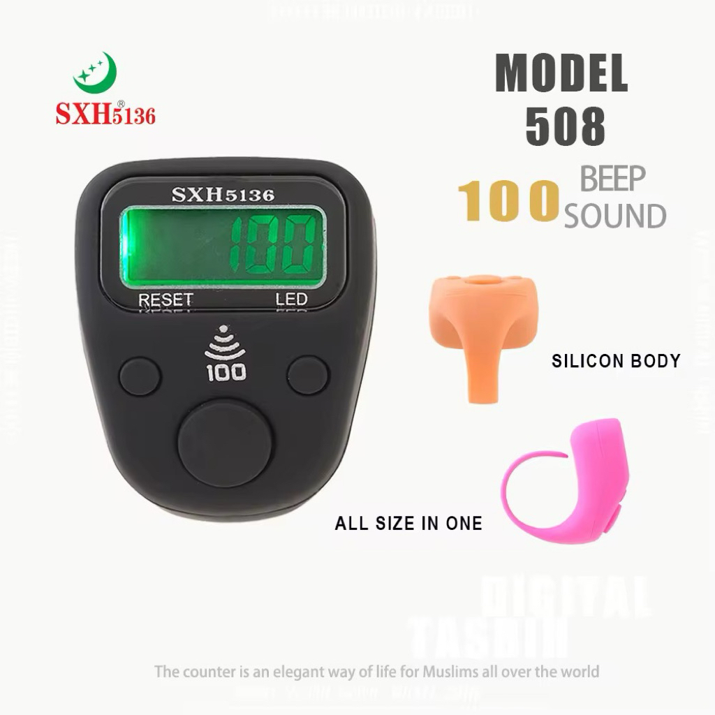 TASBIH DIGITAL LED ALARM BARU BUNYI PER 100