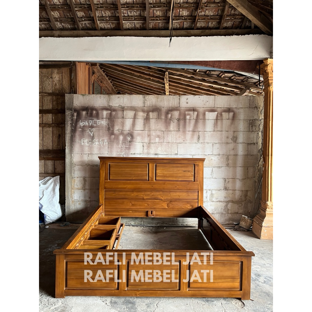 Dipan Minimalis Kayu Jati Dipan Minimalis Laci Dipan Retro Minimalis Jati