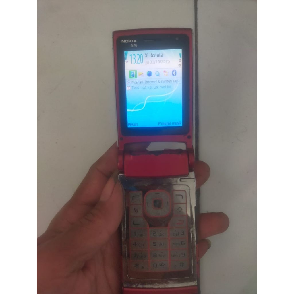 hp Nokia jadul N76 hidup tes sinyal XL manteng