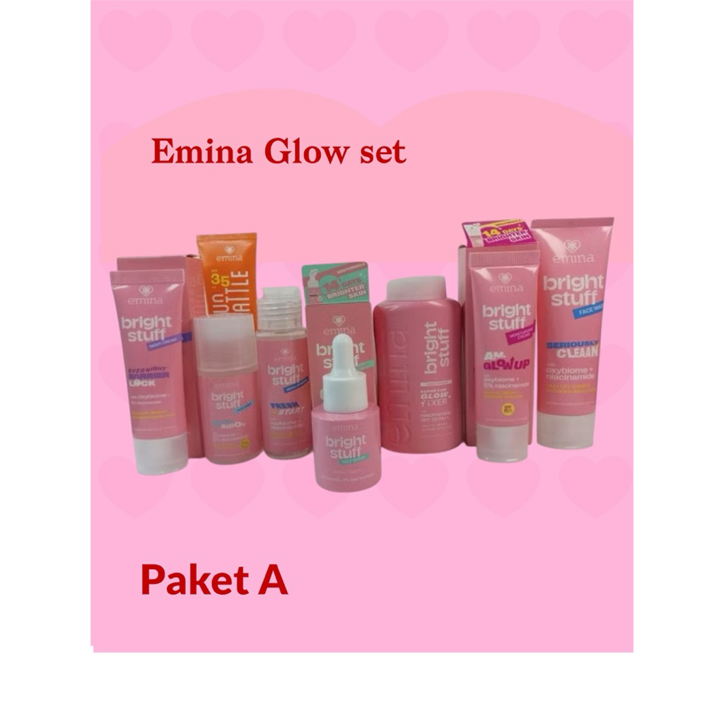 Bisa COD Paket EMINA 1 Paket Series Lengkap / Paket Hemat Emina Bright Stuff Untuk Kulit Normal Menc