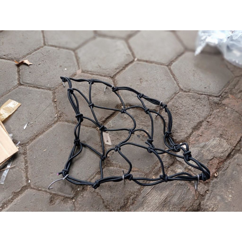CARGO NET HELM JARING HELM TEBAL MOTOR TALI JARING MOTOR AKSESORIS KARET CARGO MOTOR