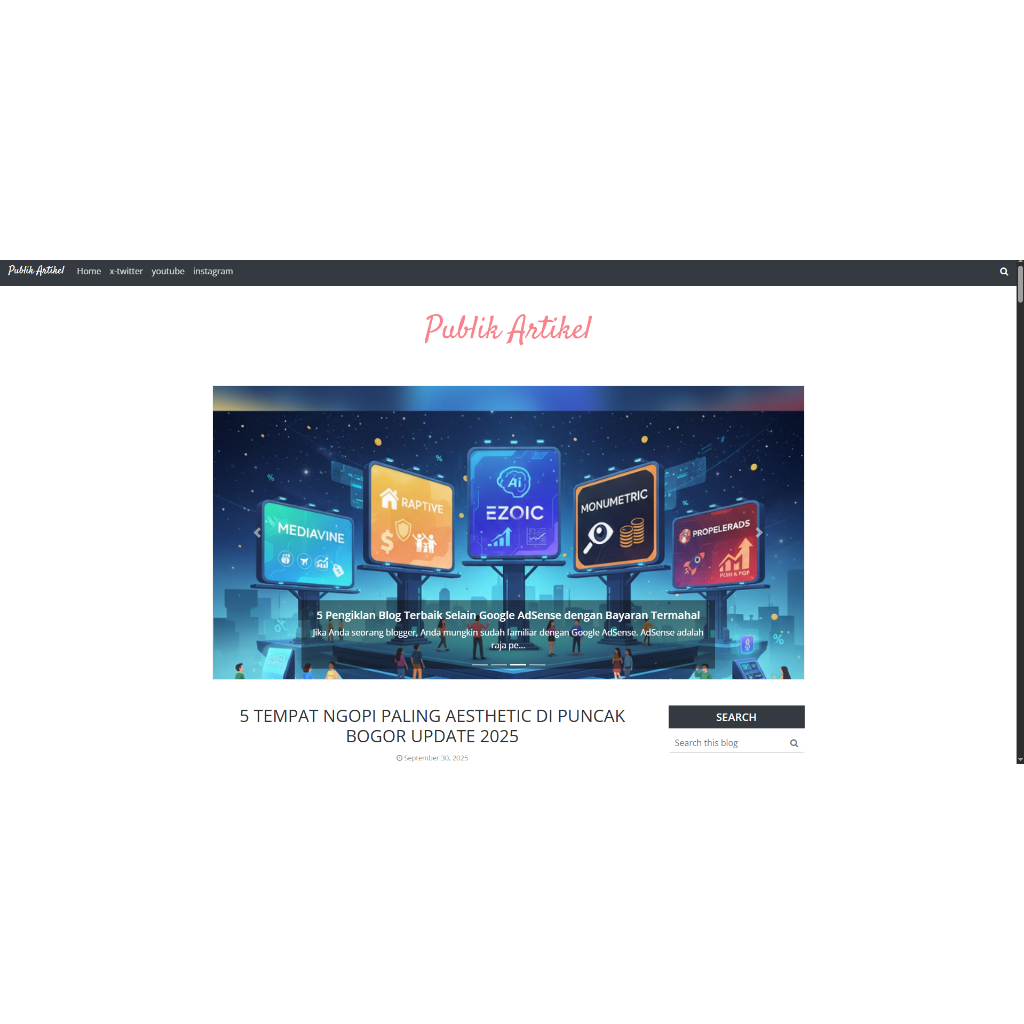 Tema Blogger Blogspot Profesional CIHUATL | Desain Elegan | Support Adsense